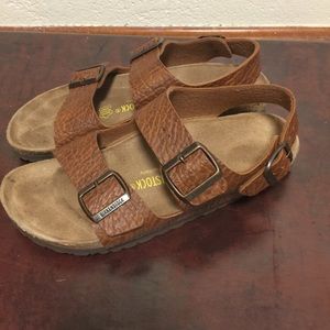 Birkenstock 40 leather sandals Brown Unisex